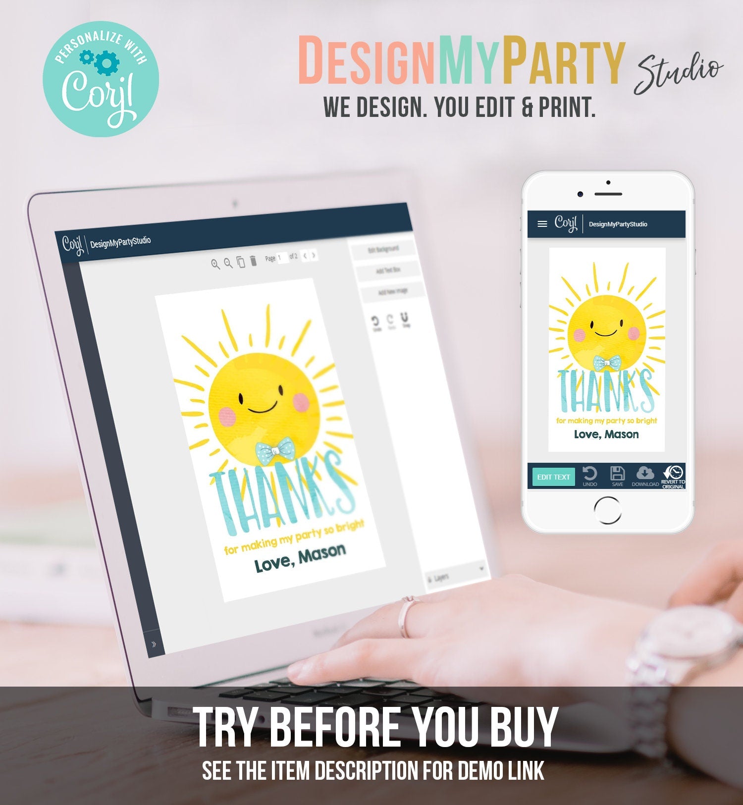 Editable Sunshine Favor Tag Little Sunshine Birthday Thank You Tag Boy Summer Sunshine Party Tags Digital Download Template Printable 0141