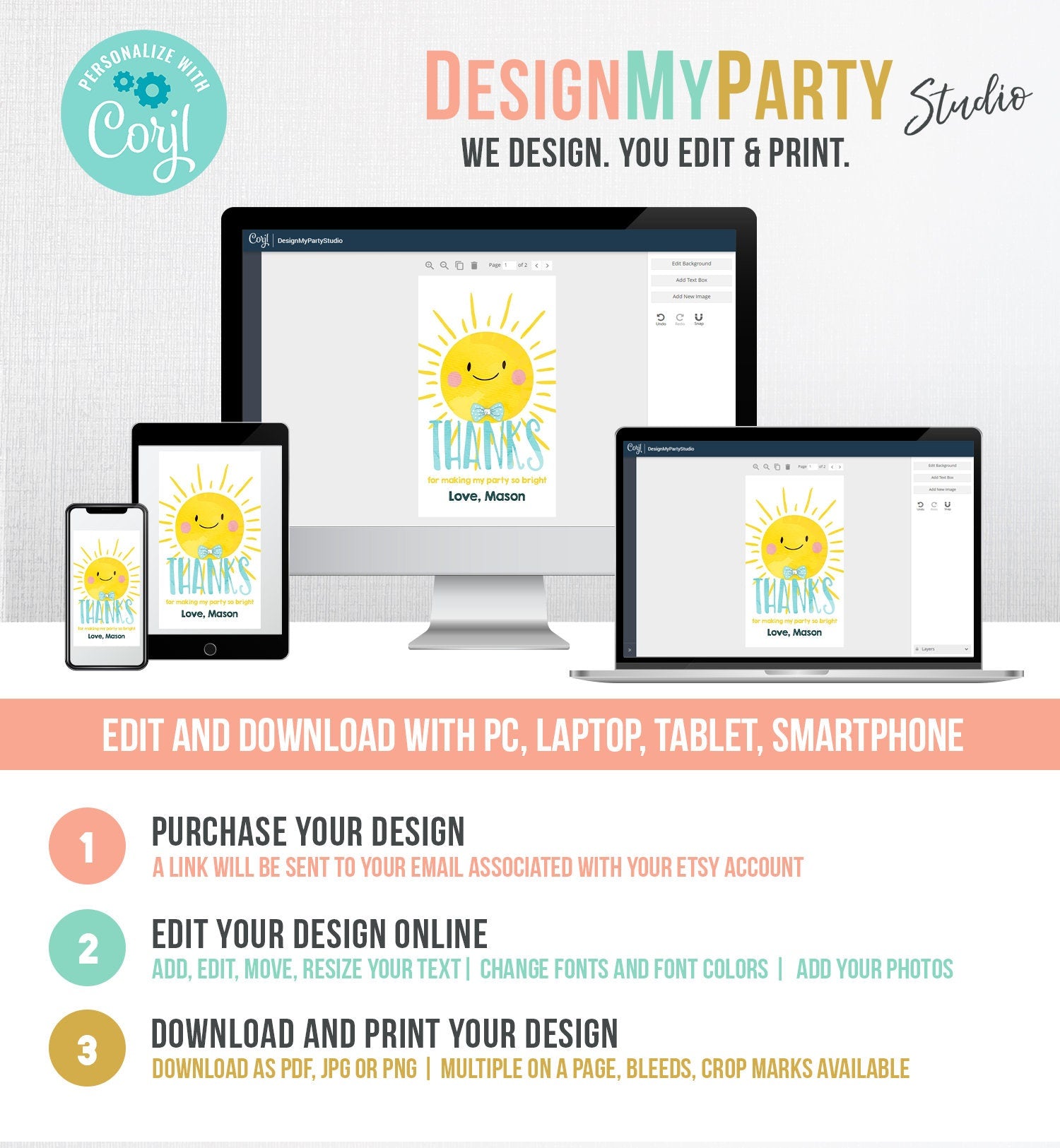 Editable Sunshine Favor Tag Little Sunshine Birthday Thank You Tag Boy Summer Sunshine Party Tags Digital Download Template Printable 0141