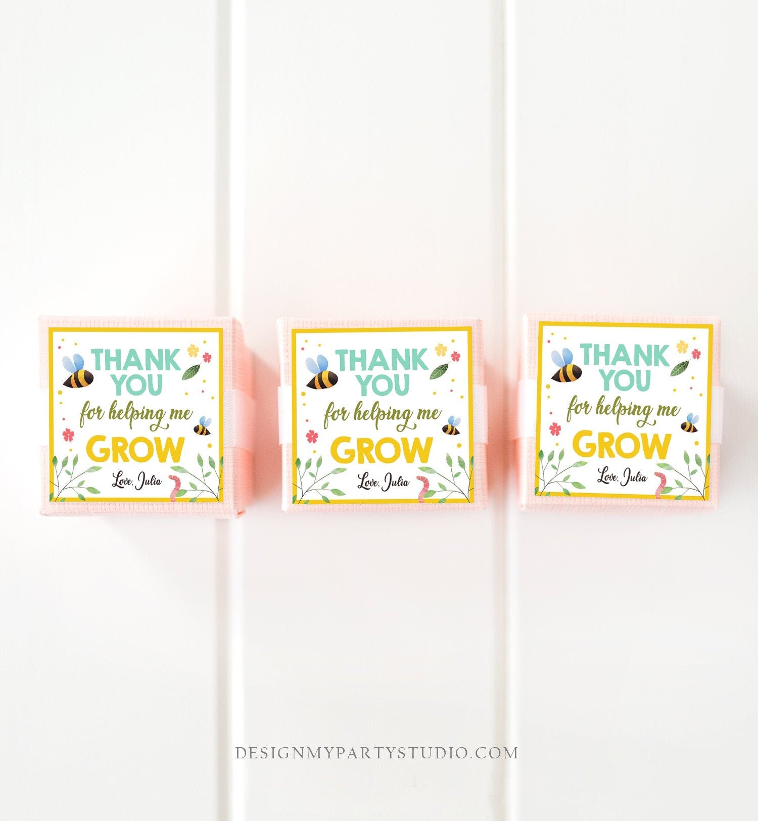 Editable Teacher Appreciation Tag Thank You for Helping Me Grow Succulent Thank You Cactus Plant Digital Download Template Printable 0464