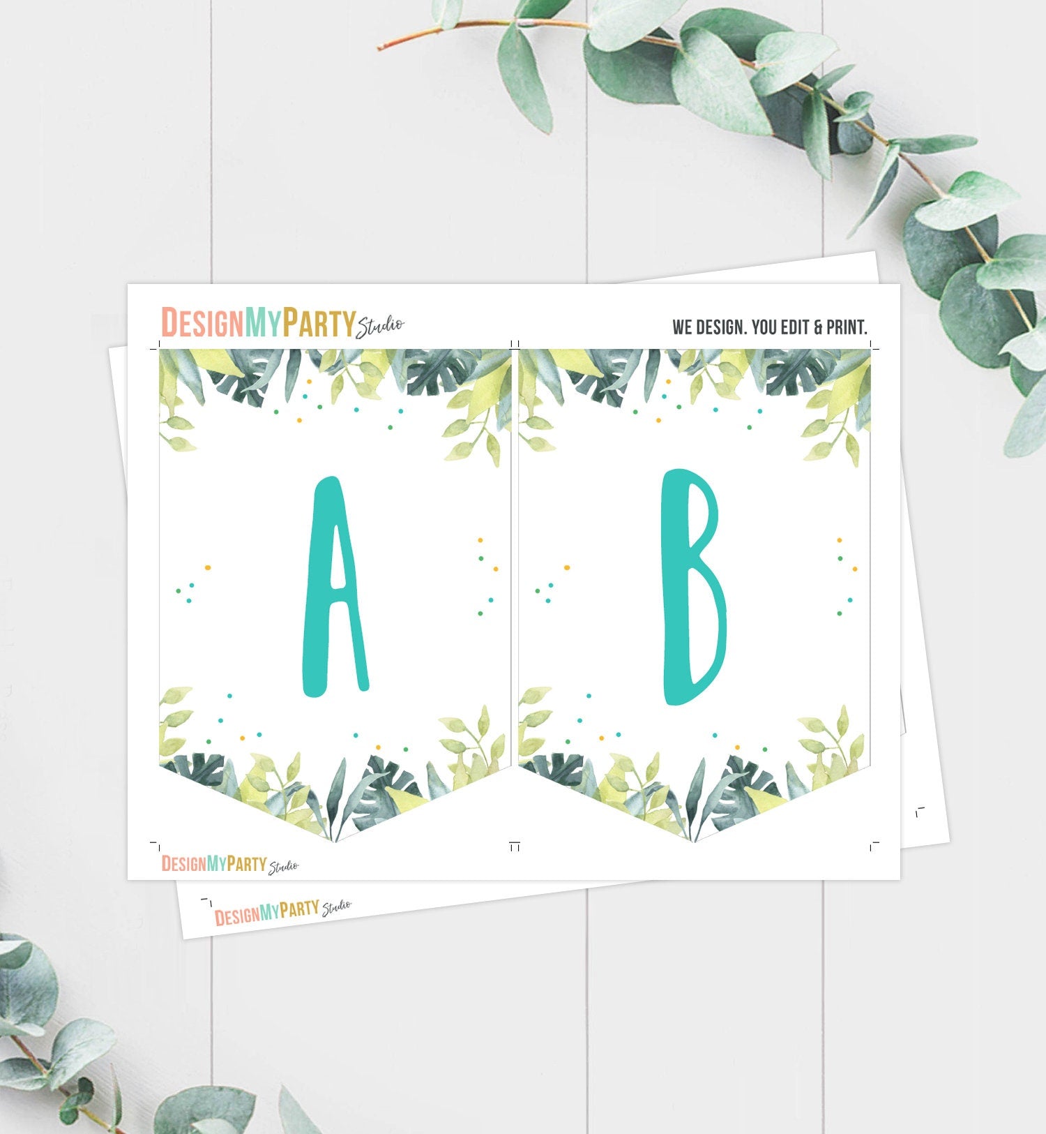 Safari Party Animals Birthday Banner A-Z Alphabet Numbers Banner First Happy Birthday Banner Boy Party Animals Digital Printable 0322