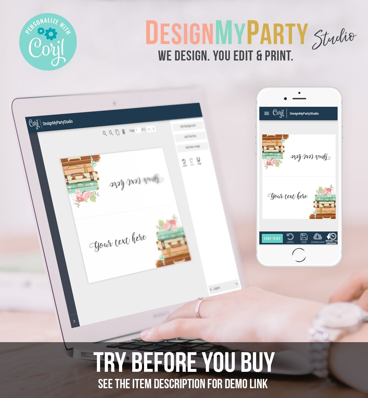 Editable Travel Adventure Food Label Place Card Traveling to Mrs Tent Card Adventure Bridal Shower Suitcases Digital Template Printable 0044