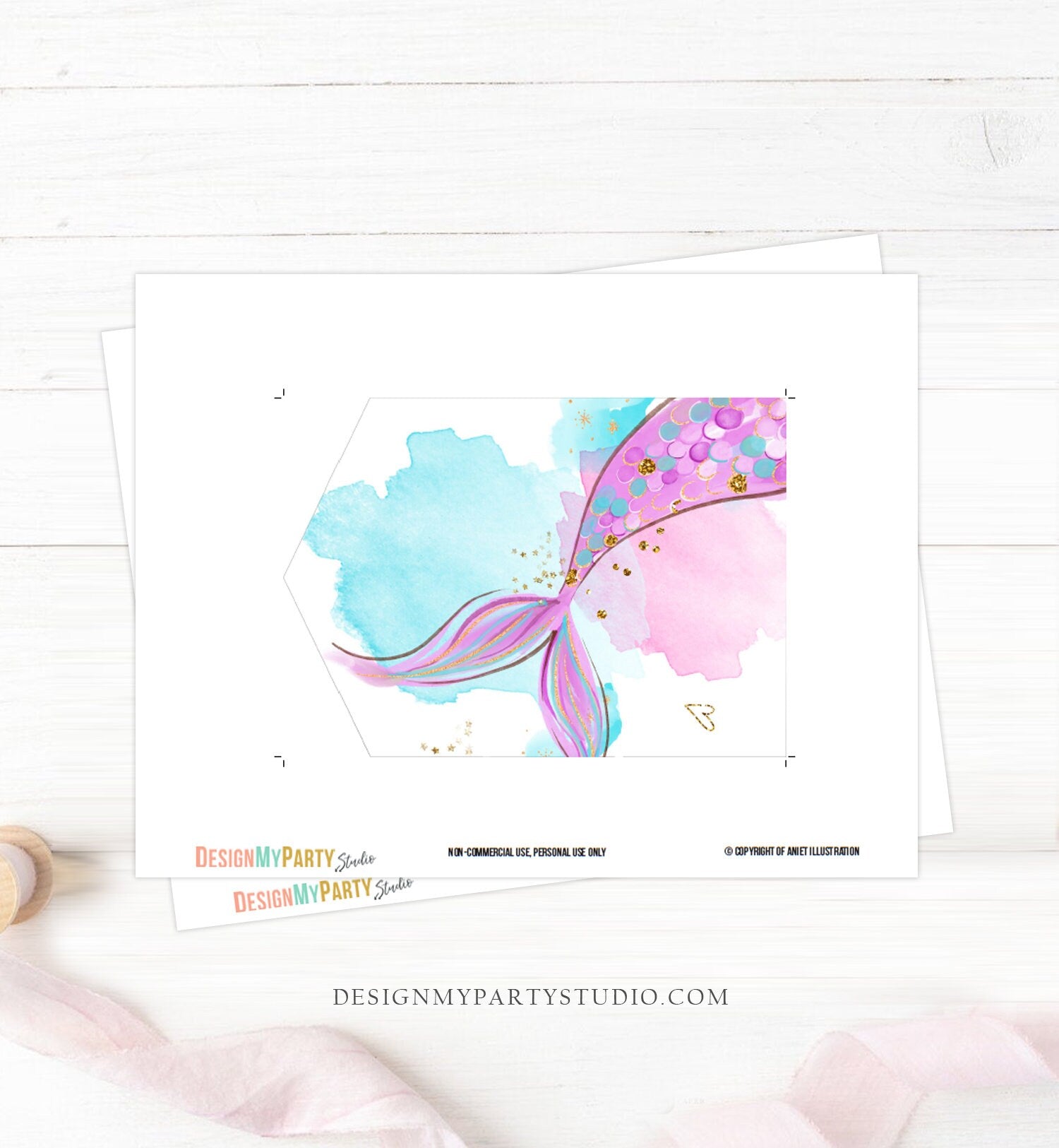 Mermaid Alphabet Banner Letters A to Z Numbers Mermaid Birthday Banner Girl Pink Gold Party Decor DIY Baby Shower Banner DIY Printable 0403