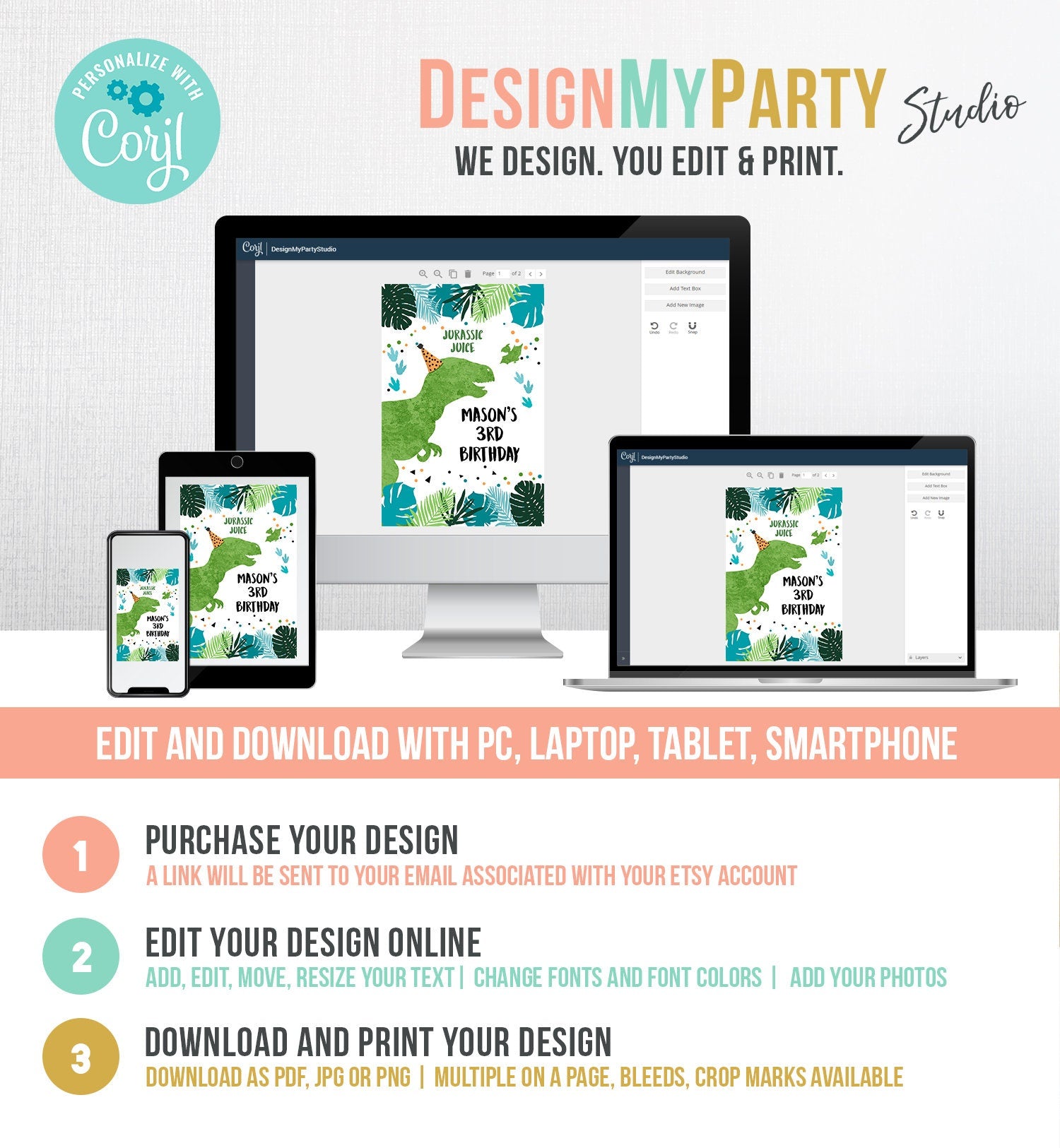 Editable Dinosaur Juice Pouch Labels Dinosaur Birthday Dino Boy Birthday T-Rex Green Prehistoric Download Digital Template Printable 0389