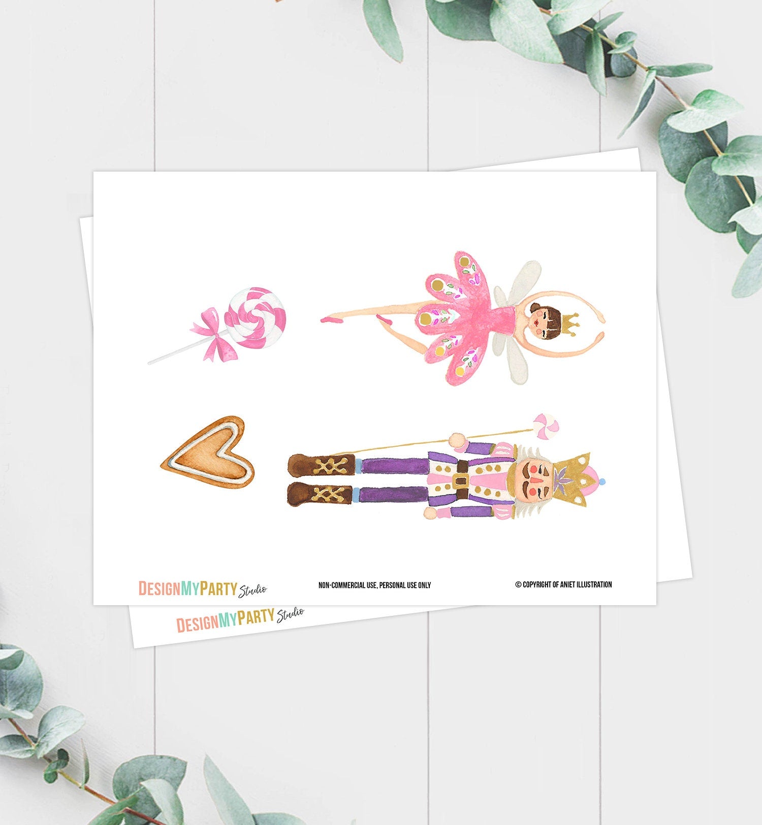 Nutcracker Cake Topper Nutcracker Centerpieces Land of Sweets Birthday Party Christmas Fairy Table Decor Girl DIY Digital Printable 0352