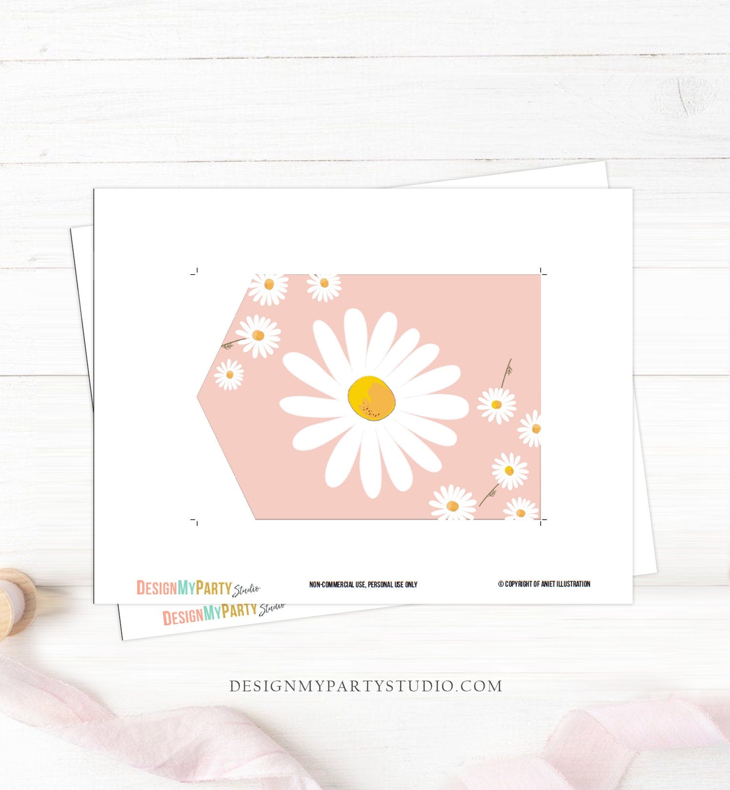 Daisy A-Z Banner Boho Floral Retro Groovy Birthday Baby Bridal Shower Alphabet Numbers Happy Birthday Decor Instant Download Printable 0410
