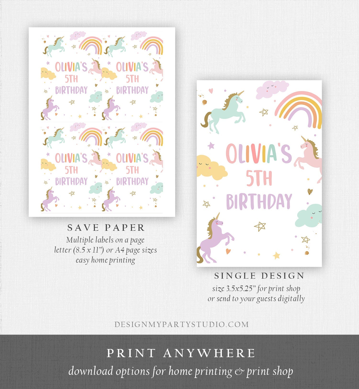 Editable Unicorn Juice Pouch Label Juice Favors Magical Unicorn Birthday Party Pastel Rainbow Digital Download Template Printable 0426