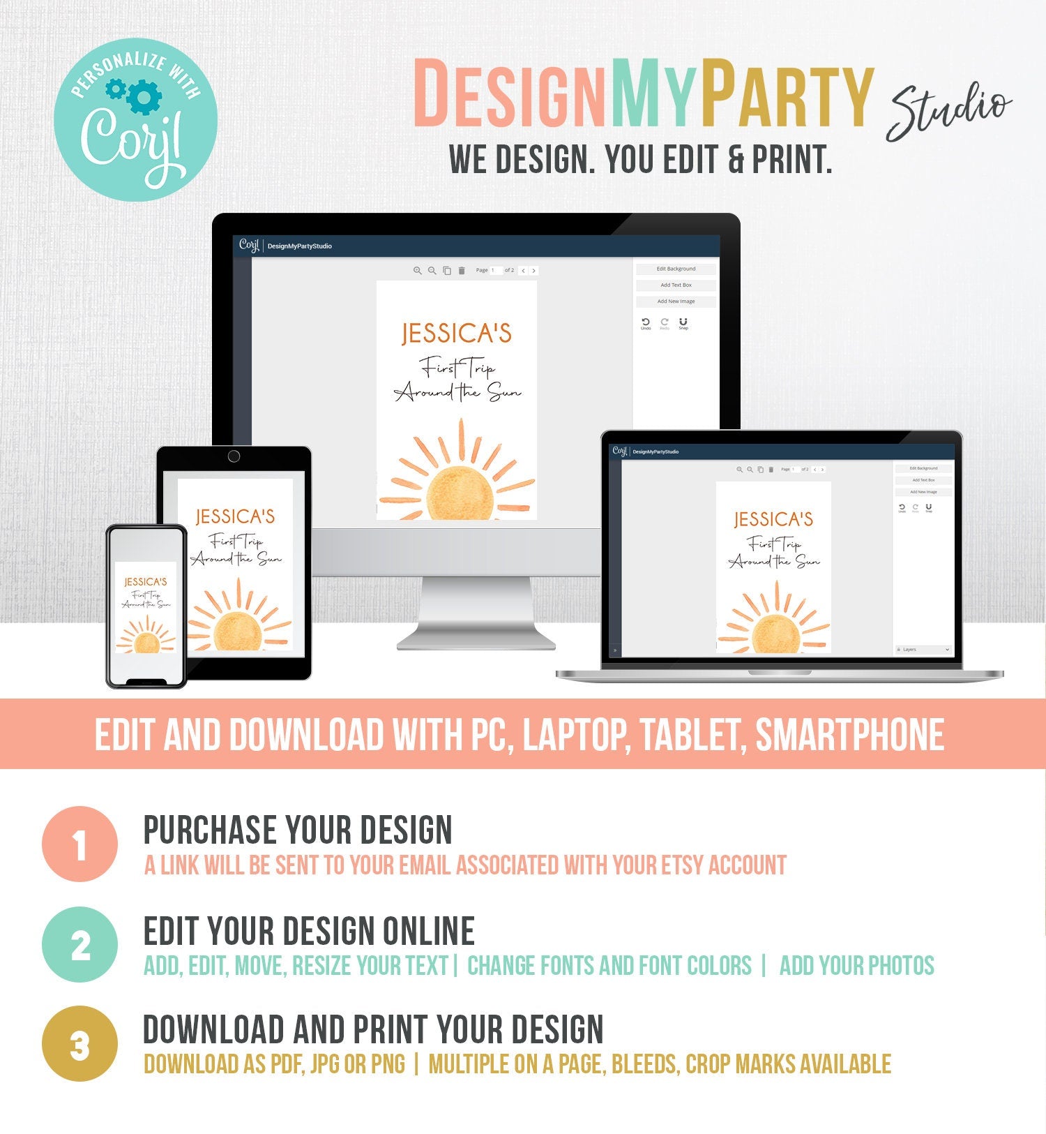 Editable Sunshine Juice Pouch Label Juice Favors Watercolor Birthday Party First Trip Around the Sun Digital Template Printable 0431