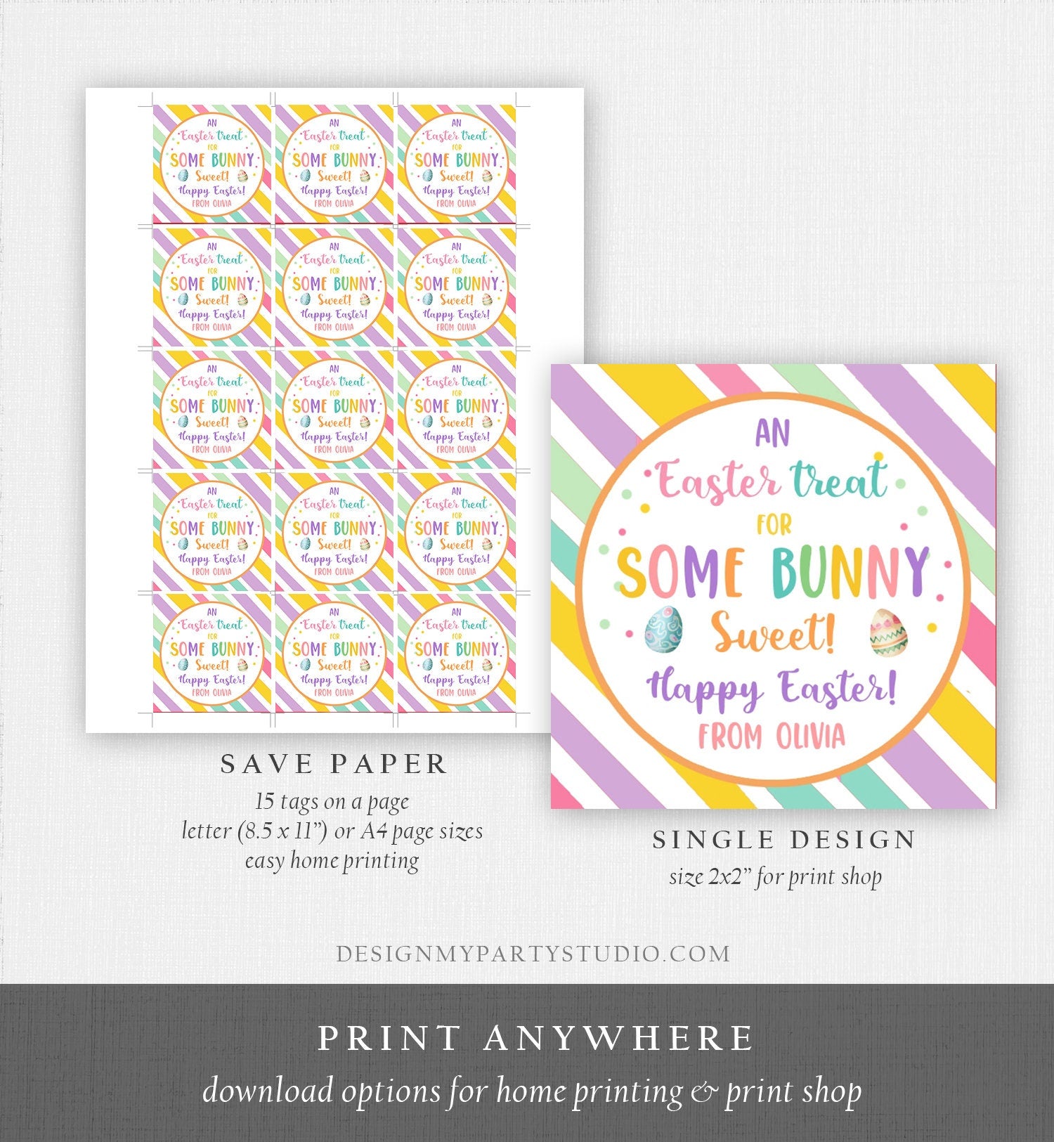 Editable Easter Gift Tags Easter Treat Some Bunny Sweet Classroom Easter Favor Tags Kids Sticker Cookie Tag Kids Digital PRINTABLE 0449