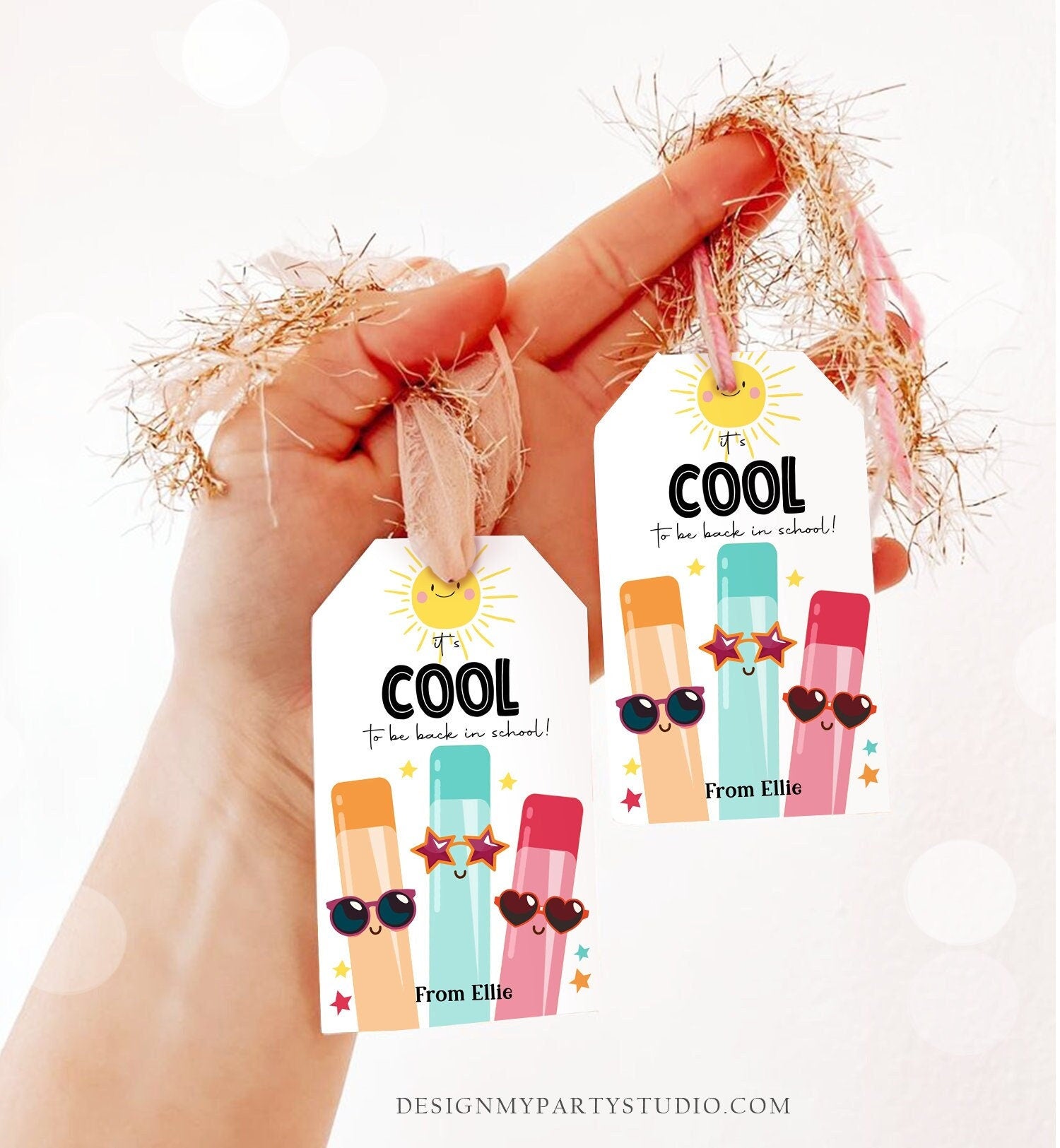 Editable Back to School Tag Cool To Be Back in School Ice Tag Treat Tag Freeze Cool Ice Treat Class Teacher Digital Template Printable 0464