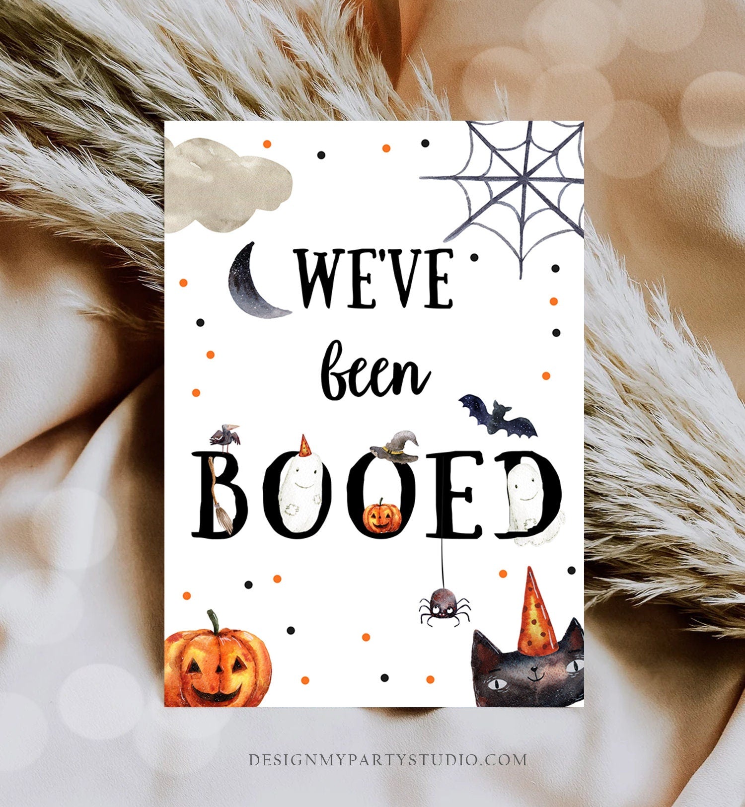 Editable You've Been Booed Halloween Game Printable We've Been Booed Neighborhood Halloween Activity Spooky Season Printable Template 0009