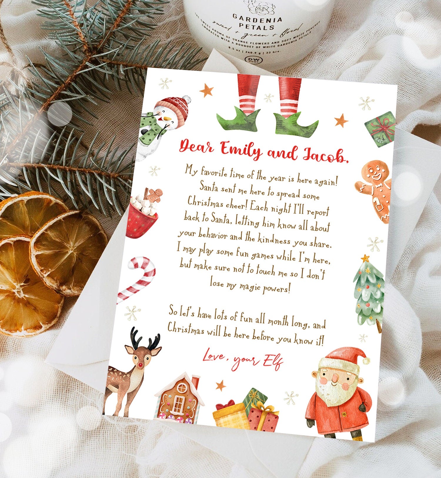 Editable Elf Arrival Letter Return Letter Christmas Elf I'm Back Elf Welcome Christmas Elf Letter From Your Elf Printable Template 0445