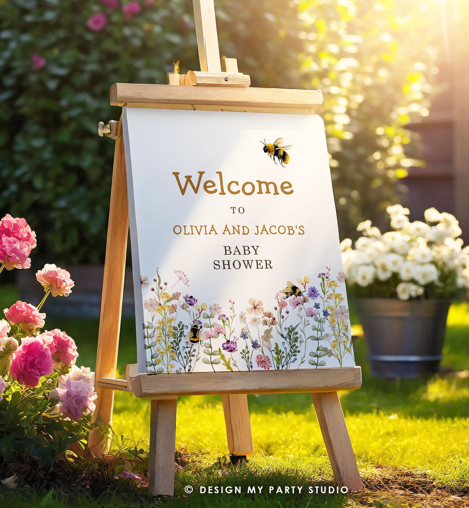 Editable Bee Welcome Sign Honey Baby Shower Mama to Bee Yard Sign Sweet as Can Bee Birthday Summer Poster Digital Template Printable 0502