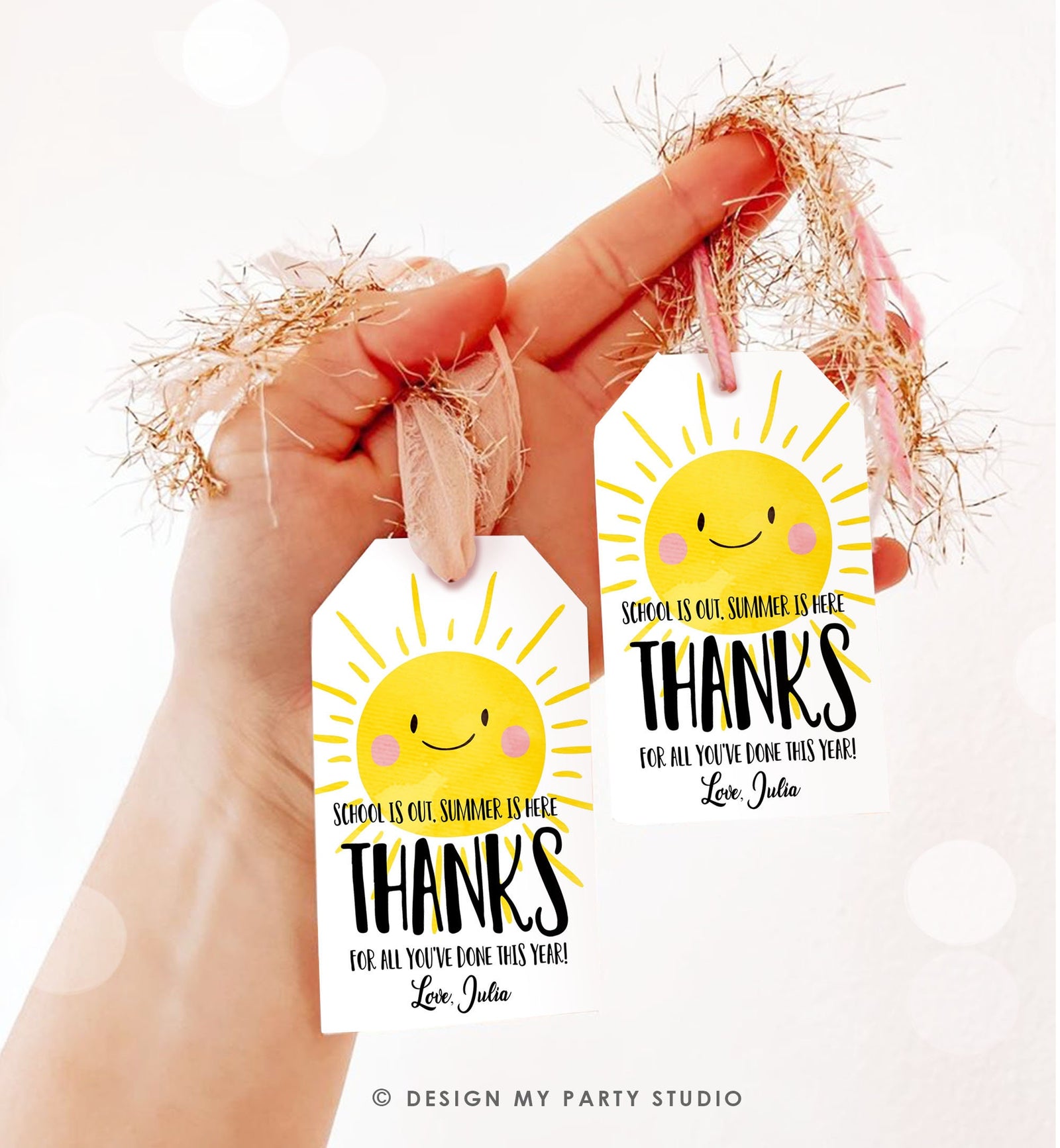 Editable Summer Teacher Appreciation Gift Tag Kids Your Turn To Relax In The Sun Tag End Of School Year Tag Digital Template Printable 0464