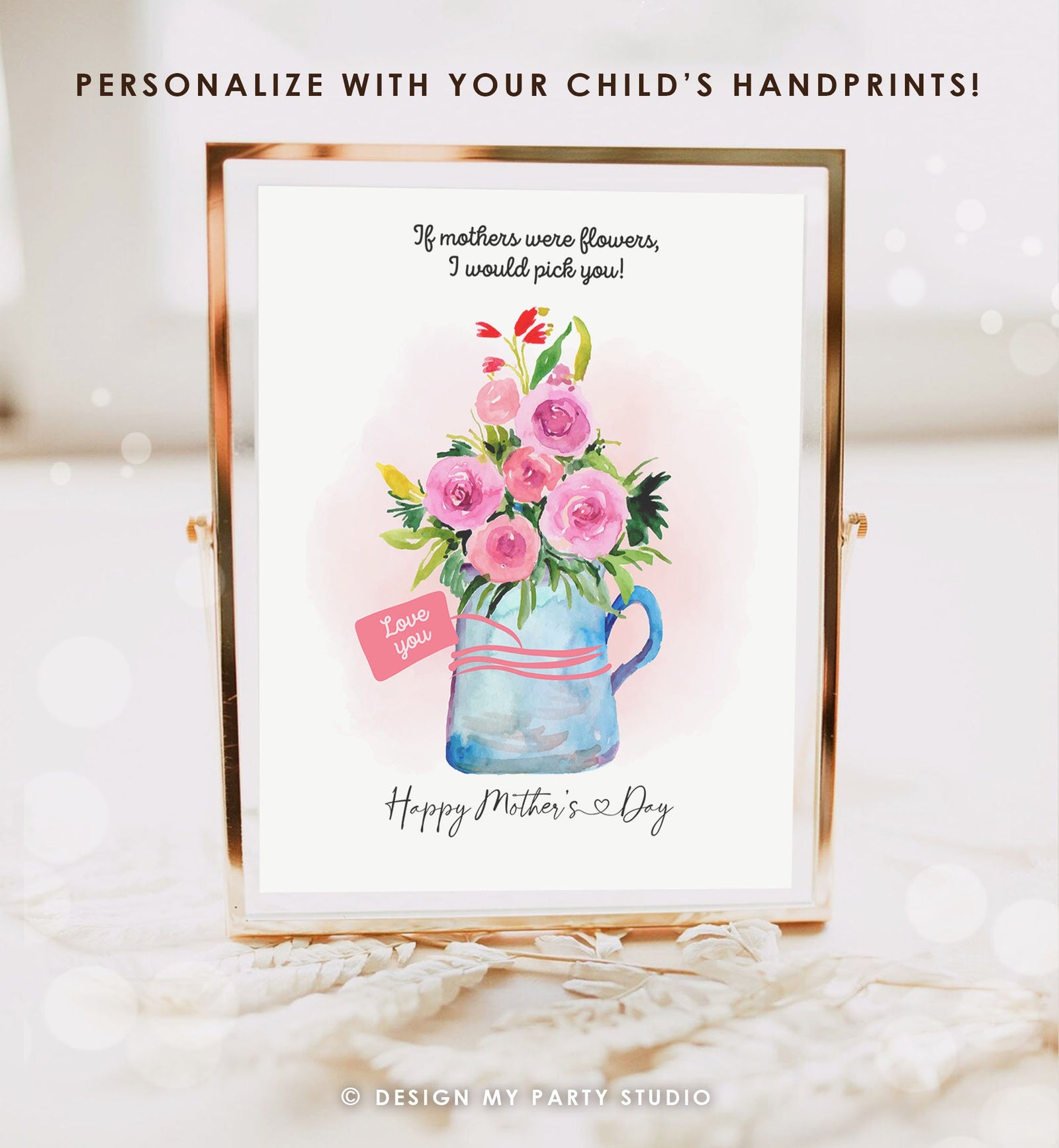 Mother's Day Craft Birthday Activity Floral Bouquet Mothers Day For Mom For Grandma DIY Kids Classroom Toddler Baby Download Printable 0507
