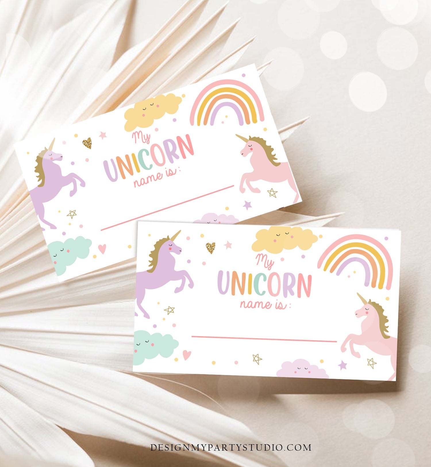 What Is Your Unicorn Name Game Unicorn Birthday Game Party Activity Magical Unicorn Rainbow Pastel Girl Digital Download Printable 0426