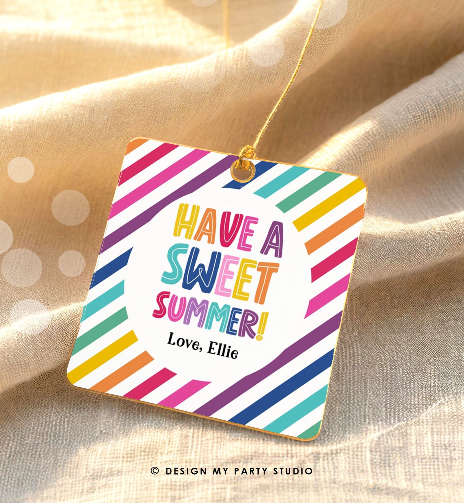 Editable Last Day of School Tag Sweet Summer Teacher Thank You Gift Tag Kids Classmate End Of School Year Preschool Template Printable 0464