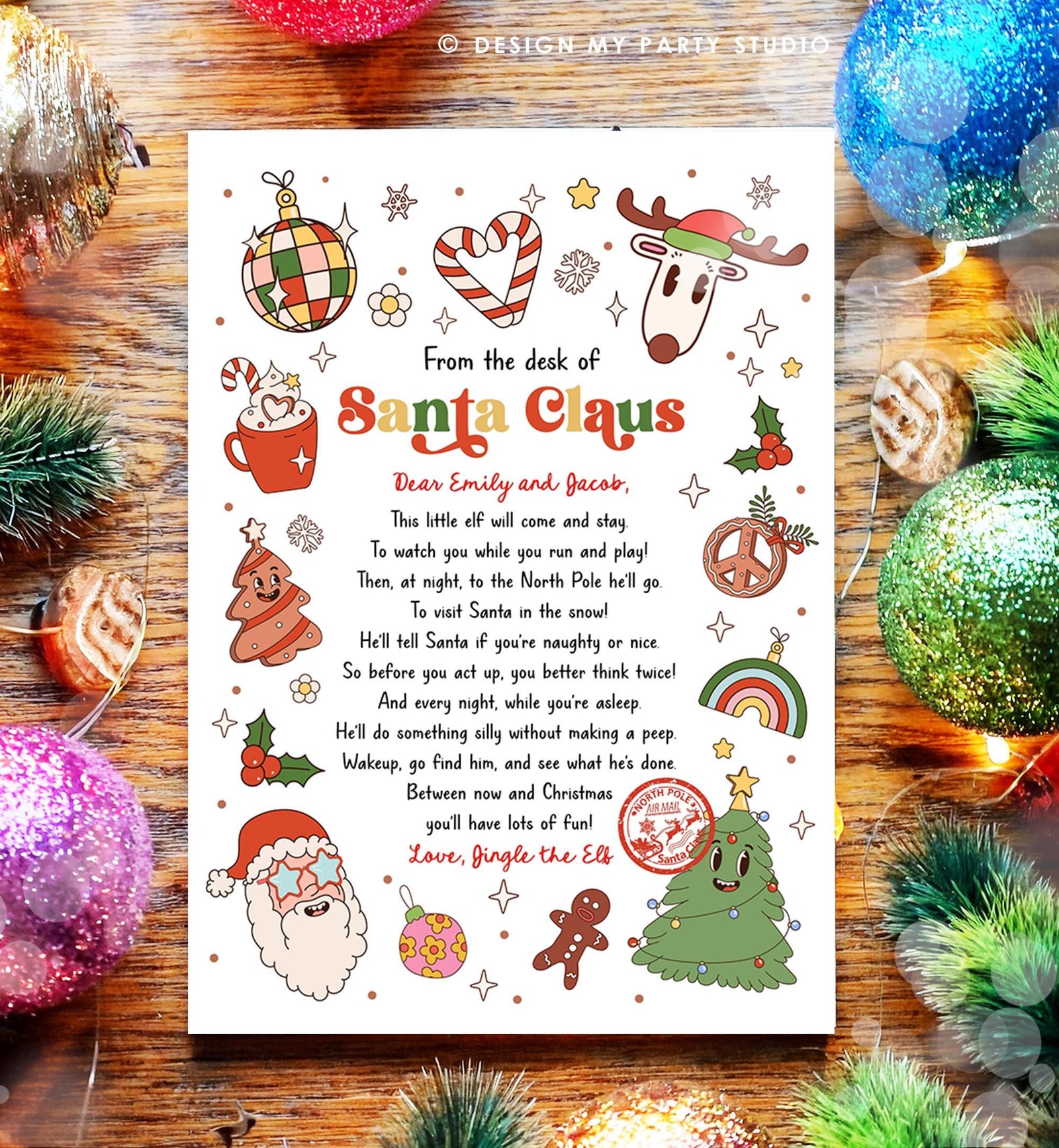 Editable From the Desk of Santa Claus First Time Elf Arrival Letter Return Letter Christmas Elf I'm Back Digital Template Printable 0522