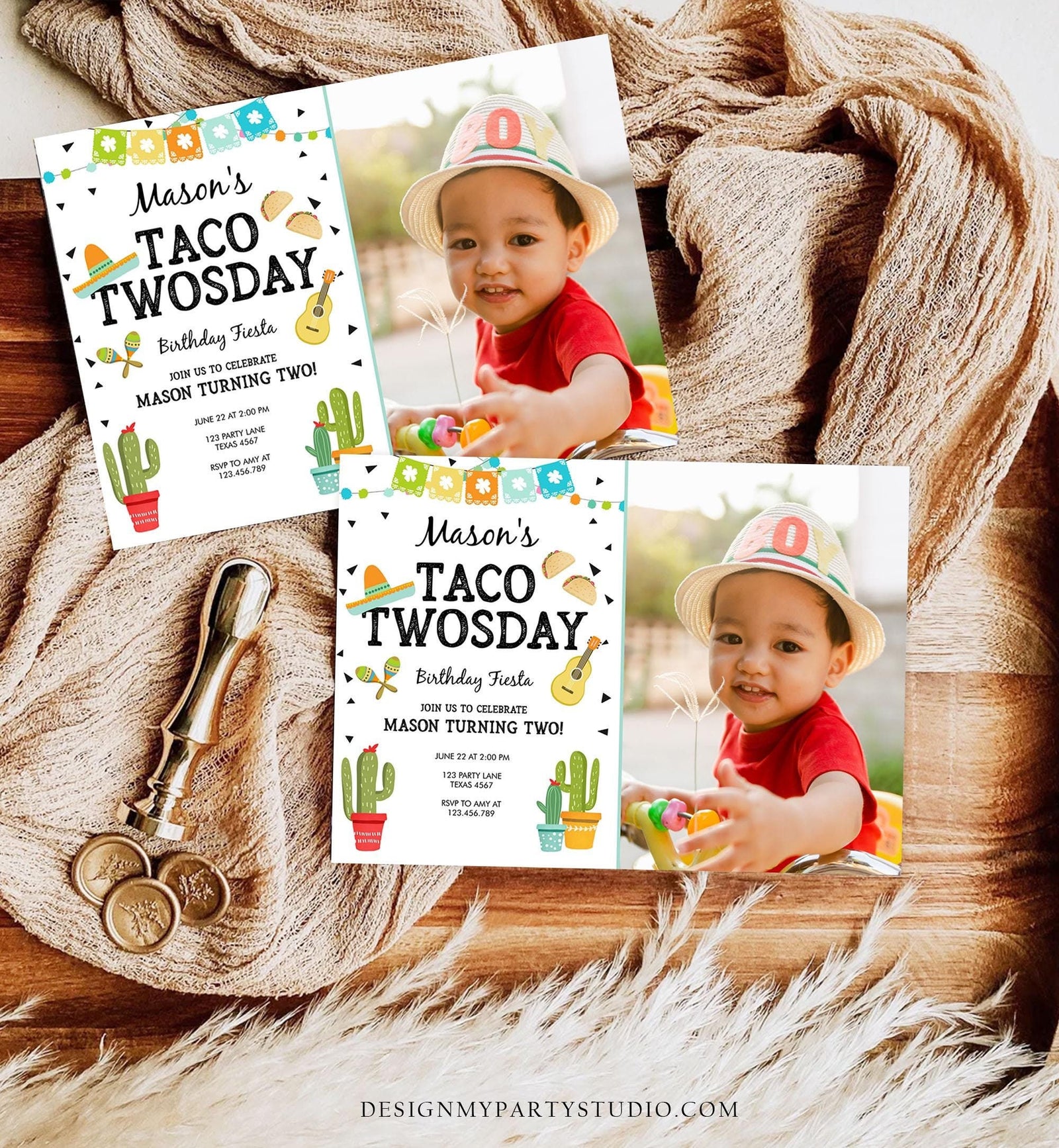Editable Taco Twosday Invitation Mexican Twosday Birthday Fiesta 2nd Birthday Boy Fiesta Two Download Printable Invite Template Evite 0161