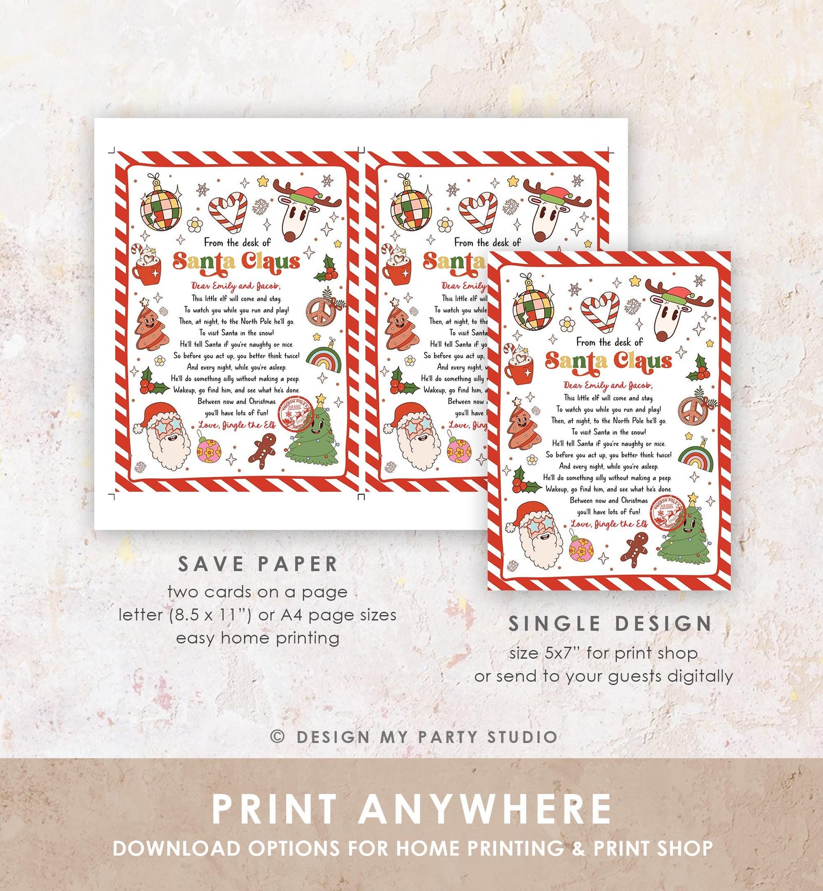 Editable From the Desk of Santa Claus First Time Elf Arrival Letter Return Letter Christmas Elf I'm Back Digital Template Printable 0522