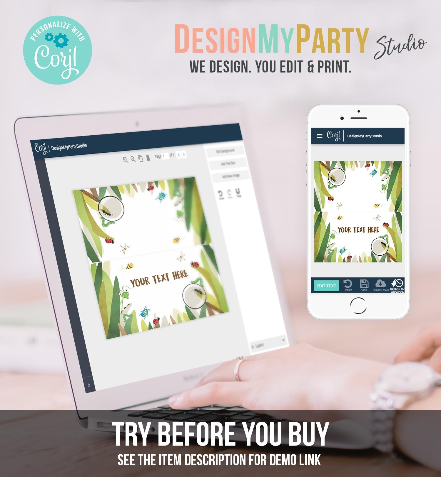 Editable Food Labels Bug Birthday Insect Party Place Card Tent Card Insert Card Bug Boy Bug hunt Bug Party Outdoor Template Printable 0090