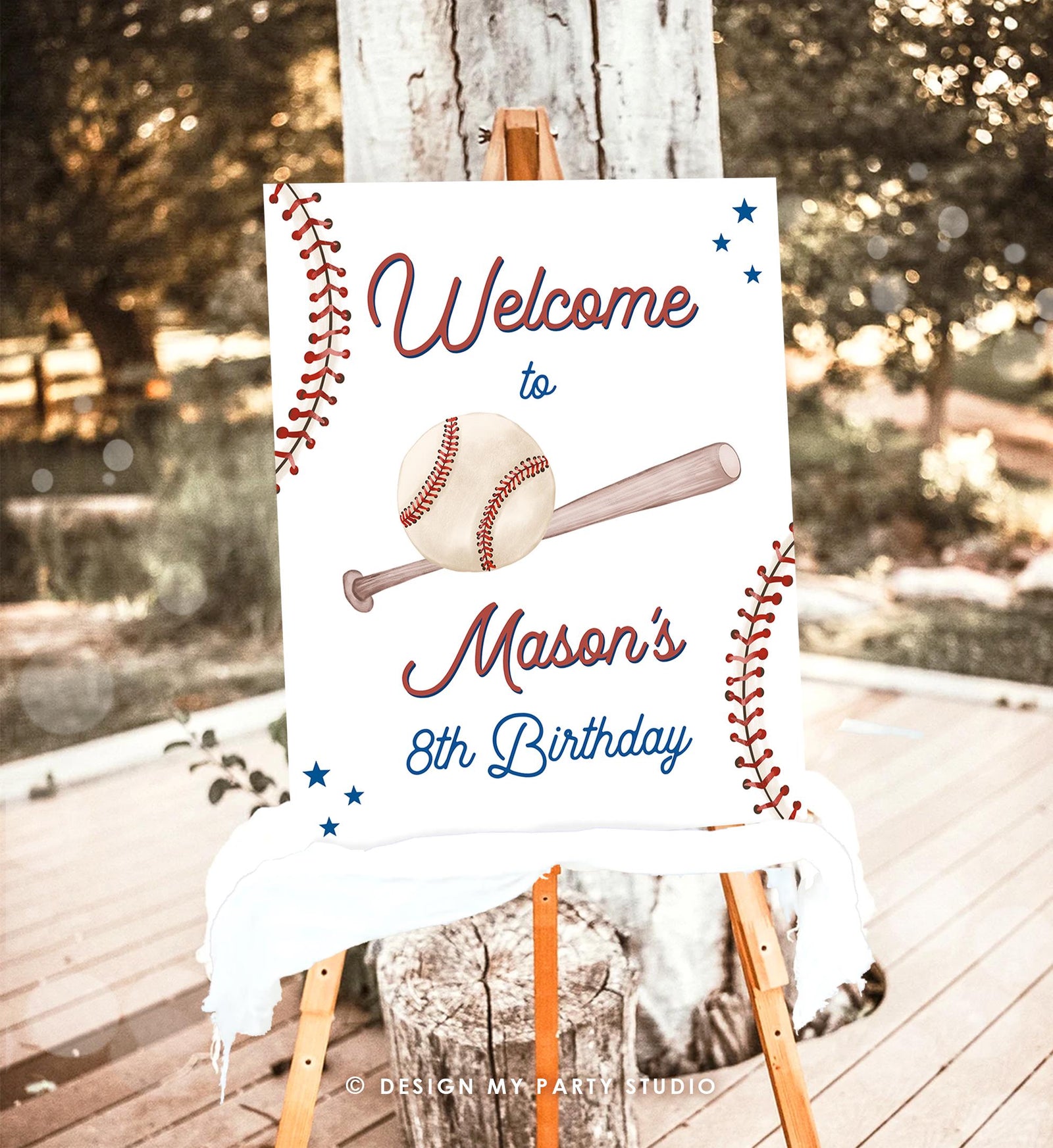 Editable Baseball Birthday Welcome Sign Rookie of The Year Little Snugger First Birthday 1st Digital Download Template Printable 0492