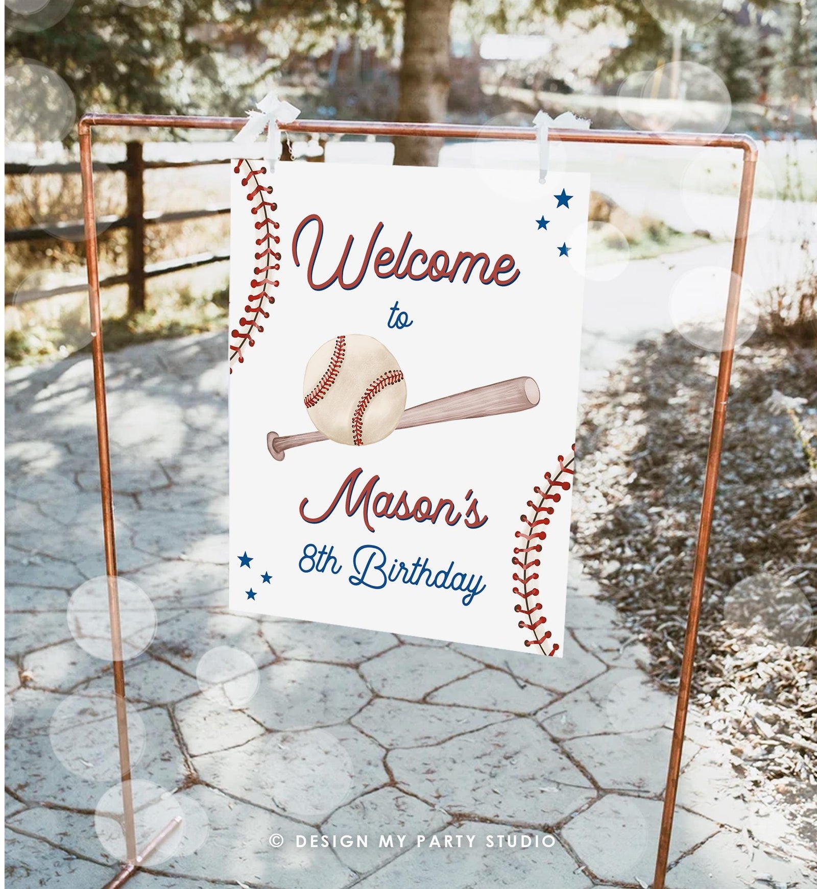 Editable Baseball Birthday Welcome Sign Rookie of The Year Little Snugger First Birthday 1st Digital Download Template Printable 0492