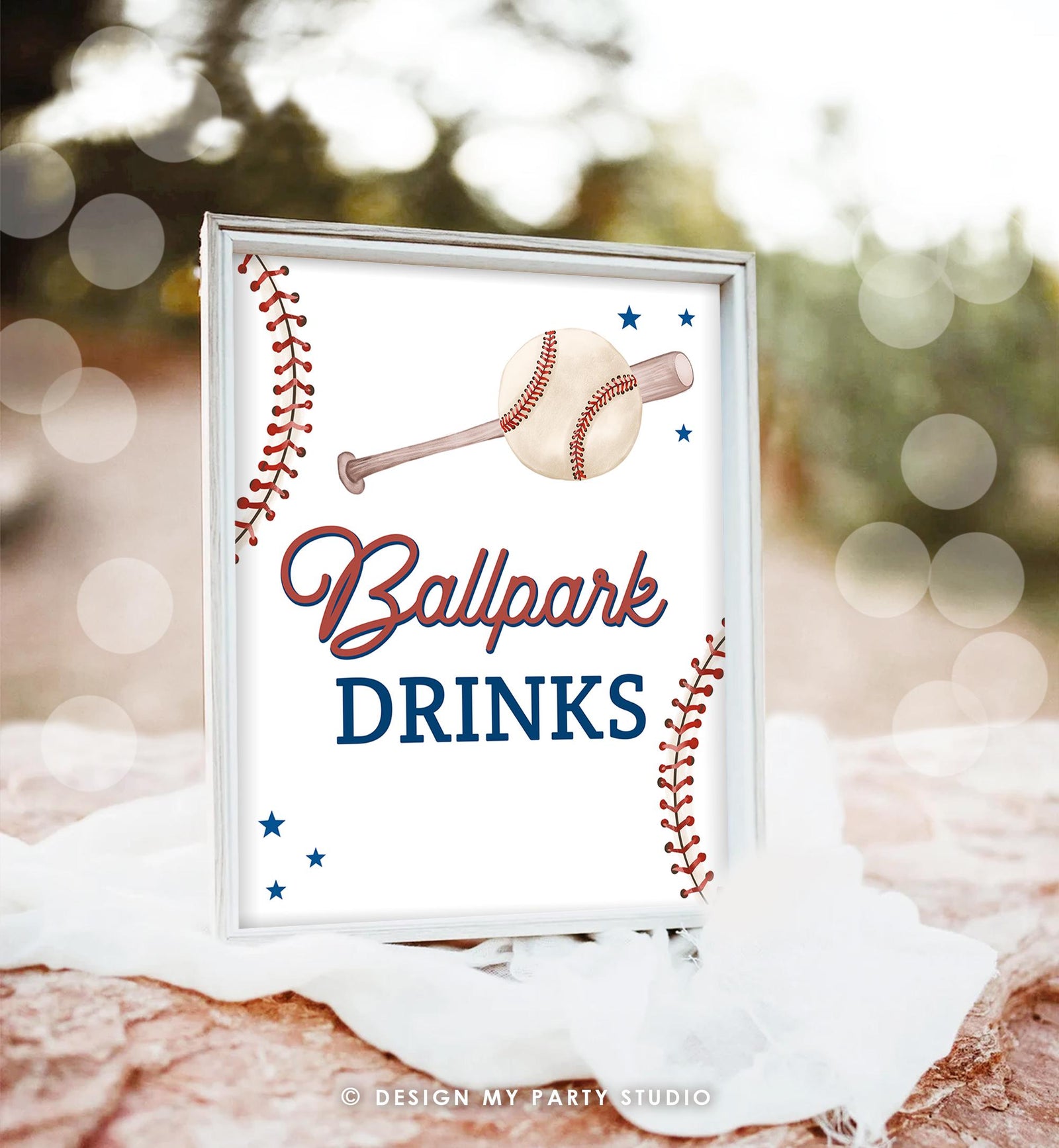Ballpark Drinks Baseball Sign Baseball Birthday Baby Shower Party Drink Table Hydration Station Decor Digital Download Printable 0492