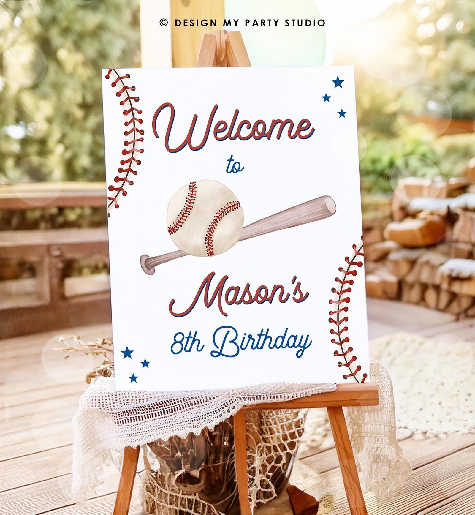 Editable Baseball Birthday Welcome Sign Rookie of The Year Little Snugger First Birthday 1st Digital Download Template Printable 0492