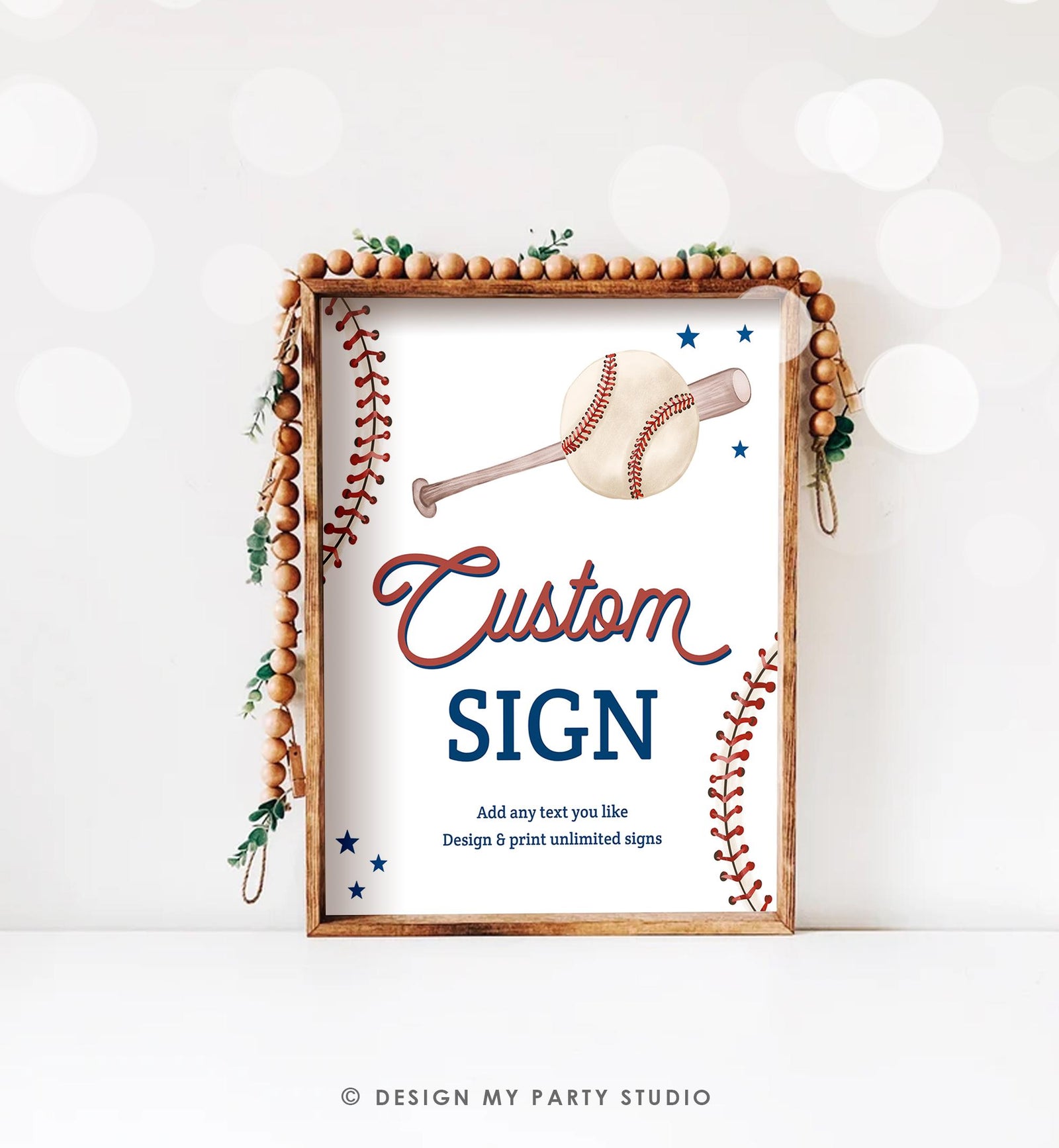 Editable Baseball Custom Sign Little Snugger Rookie of The Year Boy Girl Birthday Party Decor Table Digital Download Template Printable 0492