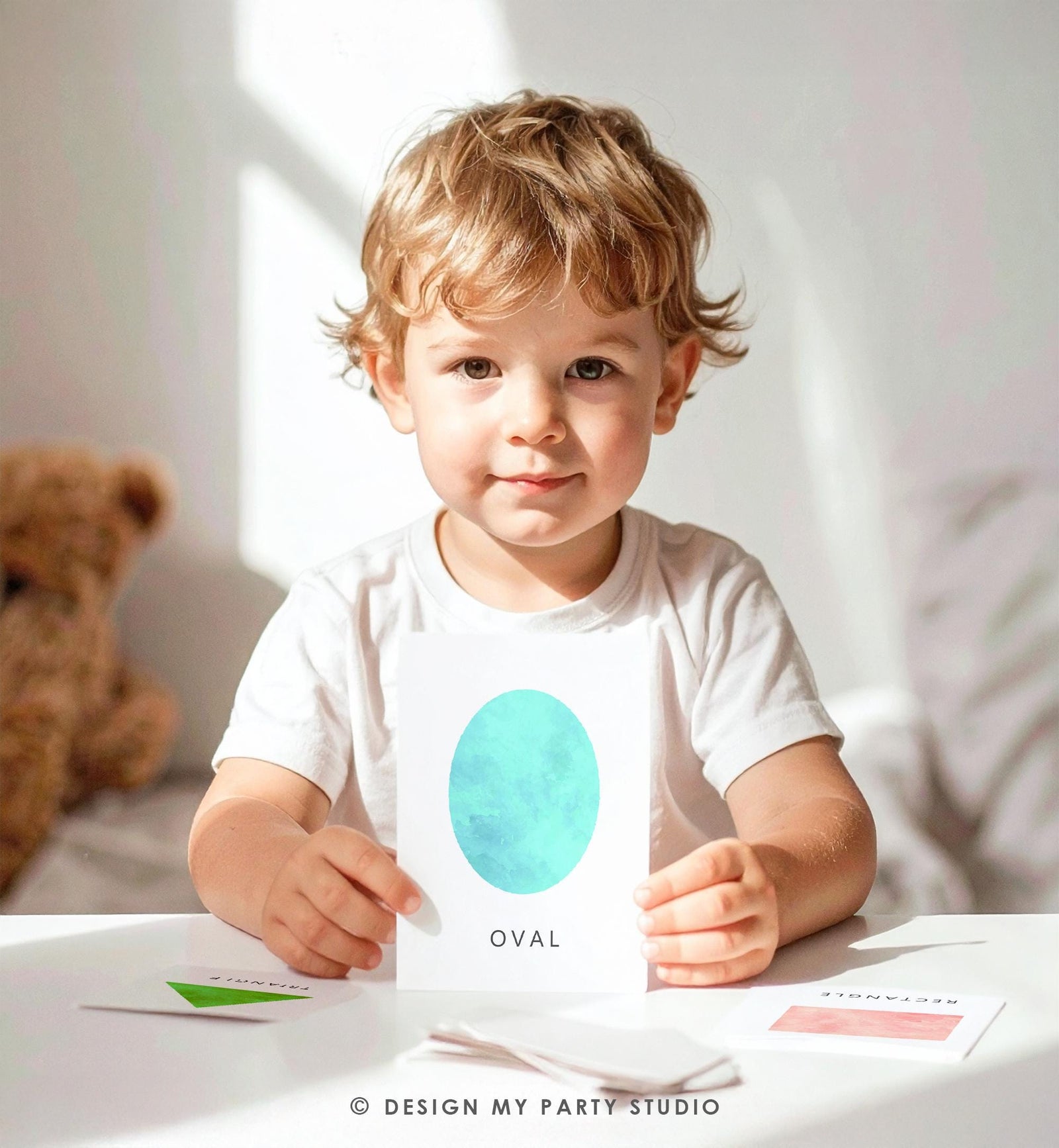 12 Shapes Flash Cards Counting Educational Flashcards Rainbow Colors Montessori Classroom Geometric Decor Digital Download Printable 0550