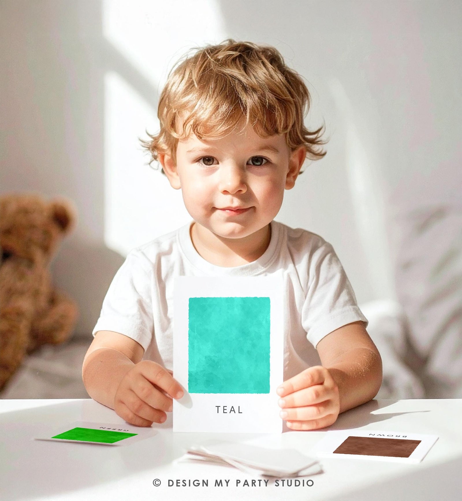 12 Rainbow Colors Flash Cards Counting Educational Flashcards Montessori Classroom Geometric Wall Decor Digital Download Printable 0550