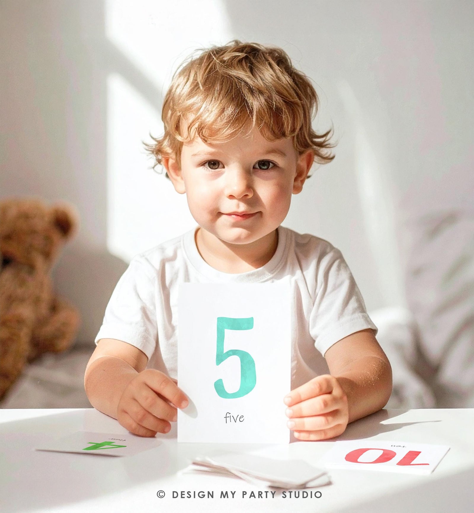 1 to 10 Numbers Flash Cards Counting Educational Flashcards Rainbow Colors Montessori Classroom Count and Clip Decor Digital Printable 0550