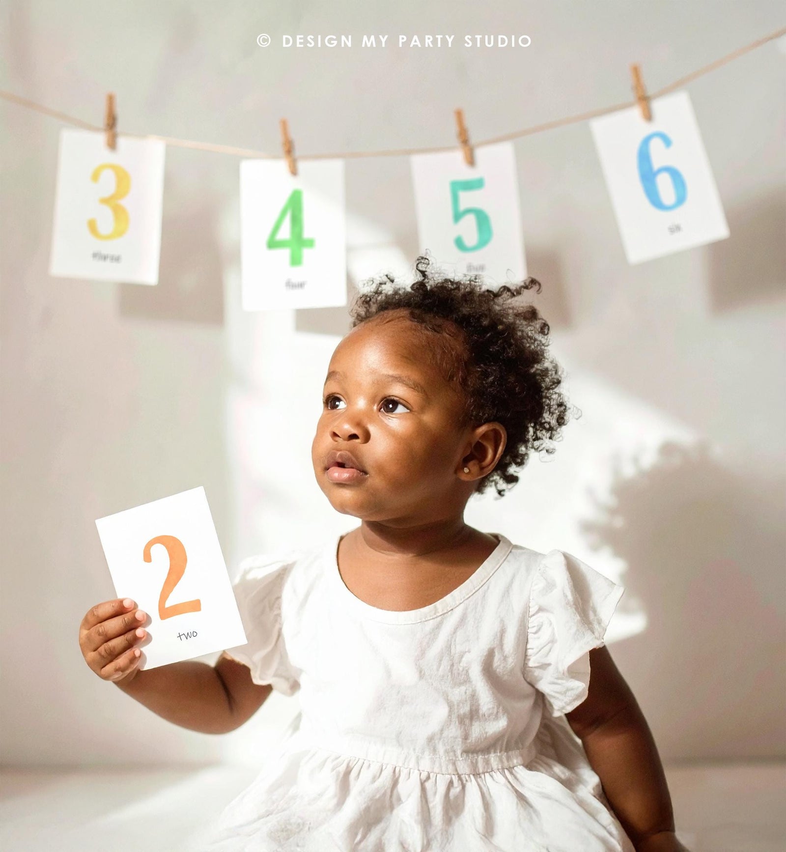 1 to 10 Numbers Flash Cards Counting Educational Flashcards Rainbow Colors Montessori Classroom Count and Clip Decor Digital Printable 0550