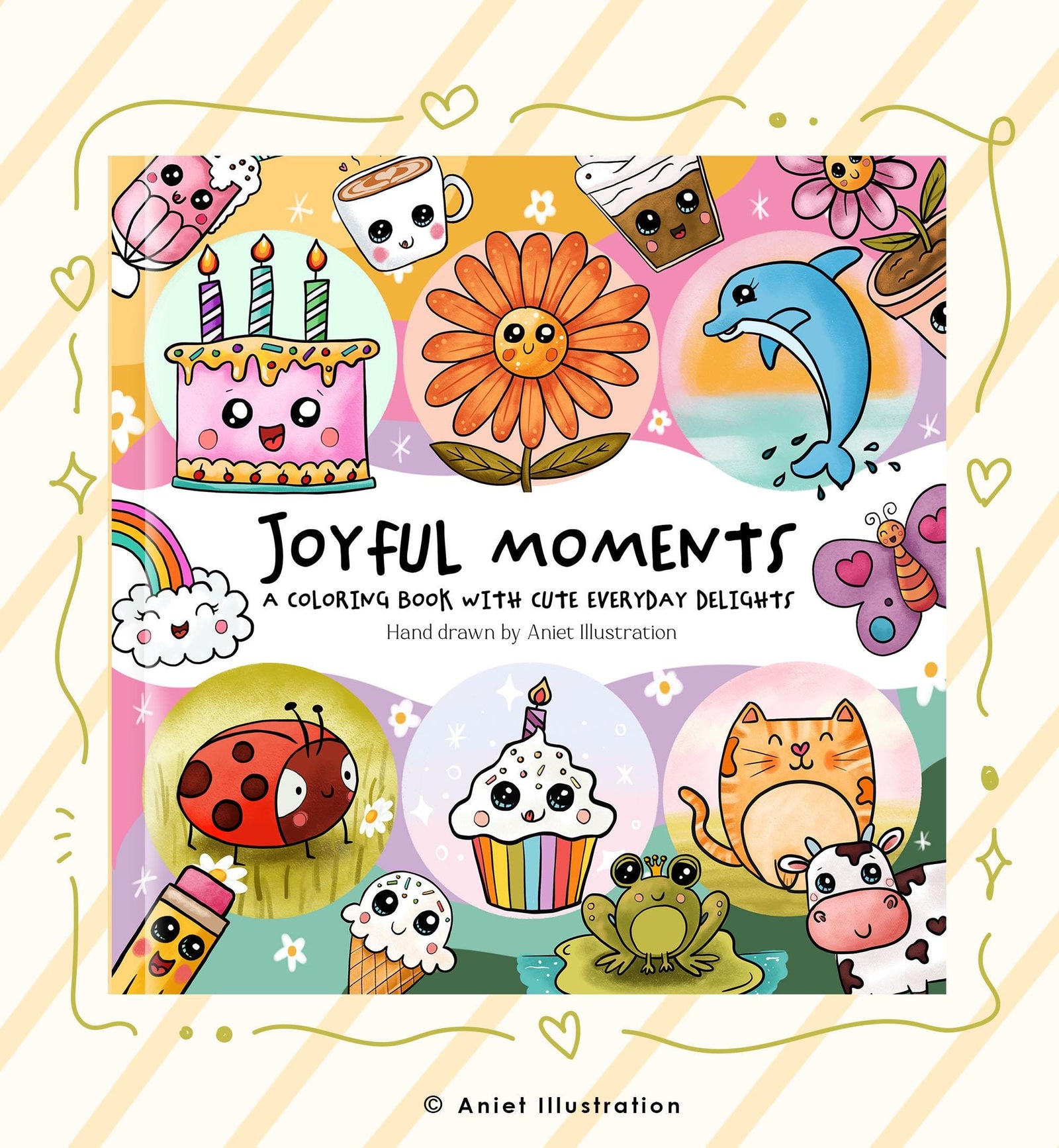 Cute and Easy Coloring for Kids Toddlers Adults Bold and Easy Summer Activities Coloring Book 40 pages PDF Printable Instant Download 0547