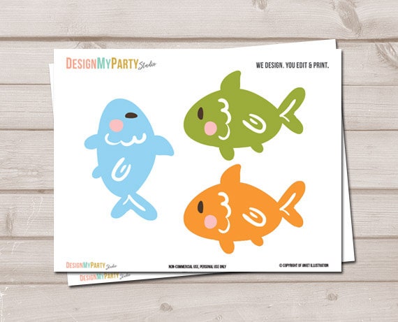 Fishing Garland Fishing Birthday Fishing Banner Decor Fishing Party Decor Party The Big One Fish Garland Gone Fishing PRINTABLE Digital 0080