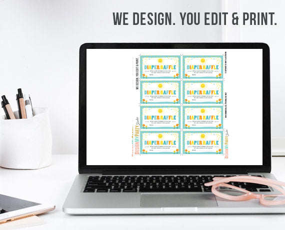 Sunshine diaper raffle tickets Sunshine Baby shower Boy Blue Yellow Diaper raffle card Baby Shower game Diaper raffle ticket PRINTABLE 0070