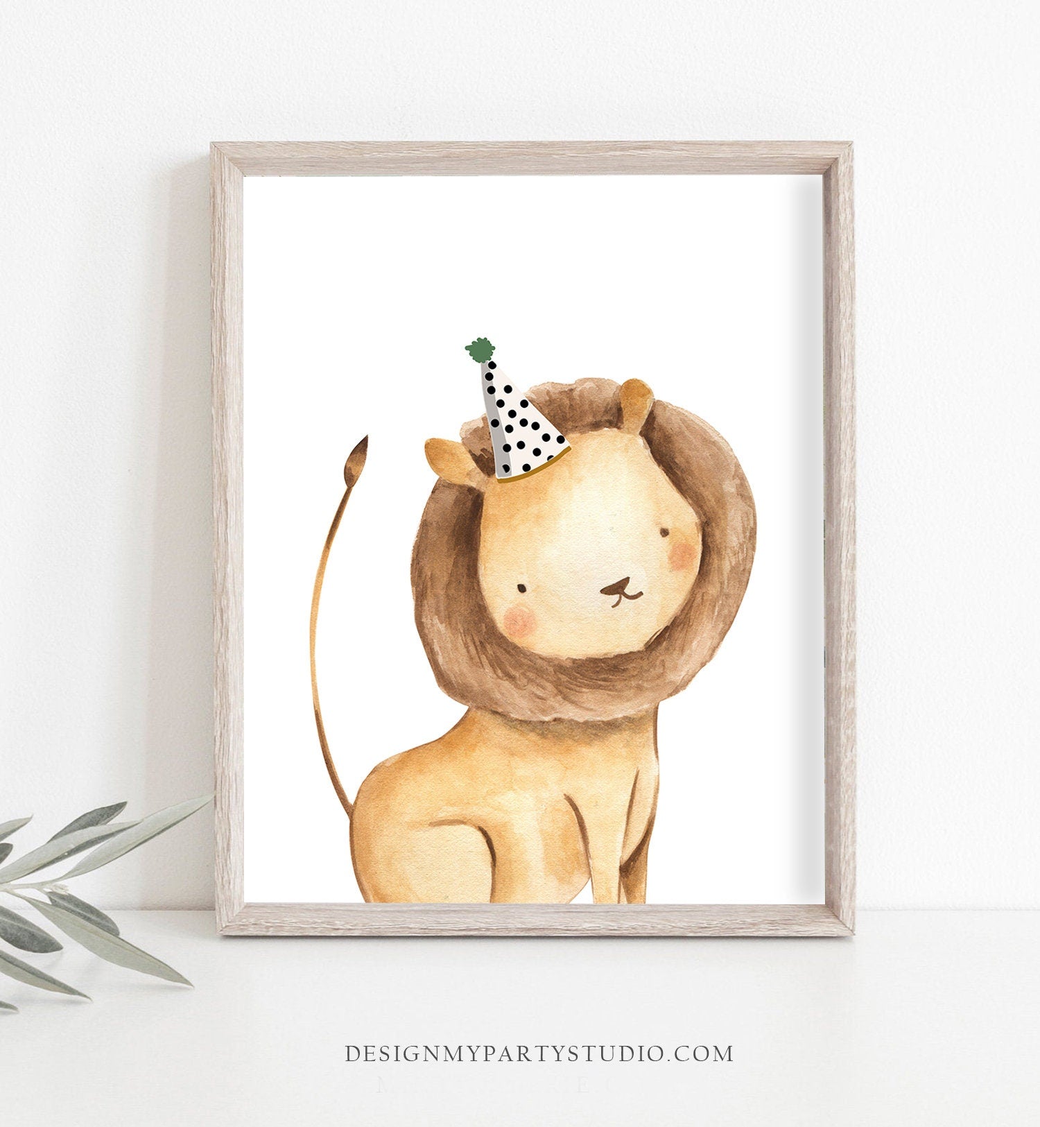 Party Safari Animals Print Set Birthday Decor Wall Art Wild Animals Nursery Party Animals Decor Jungle Lion Giraffe Download Printable 0163