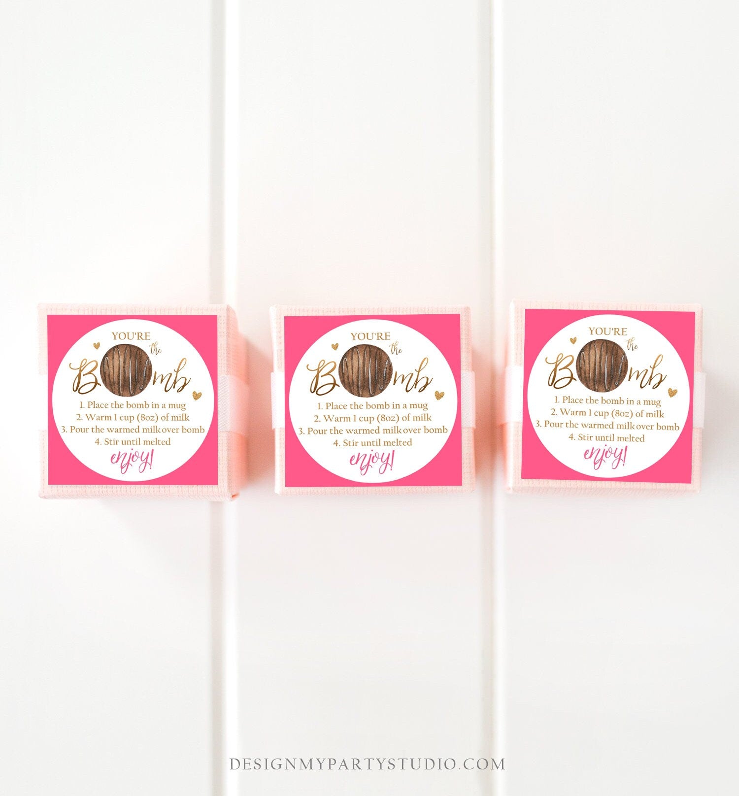 Editable Hot Chocolate Bomb Tags Bomb Instructions Valentine Hot Cocoa Bomb Favor Tags Valentine Gift You're The Bomb Digital PRINTABLE 0370