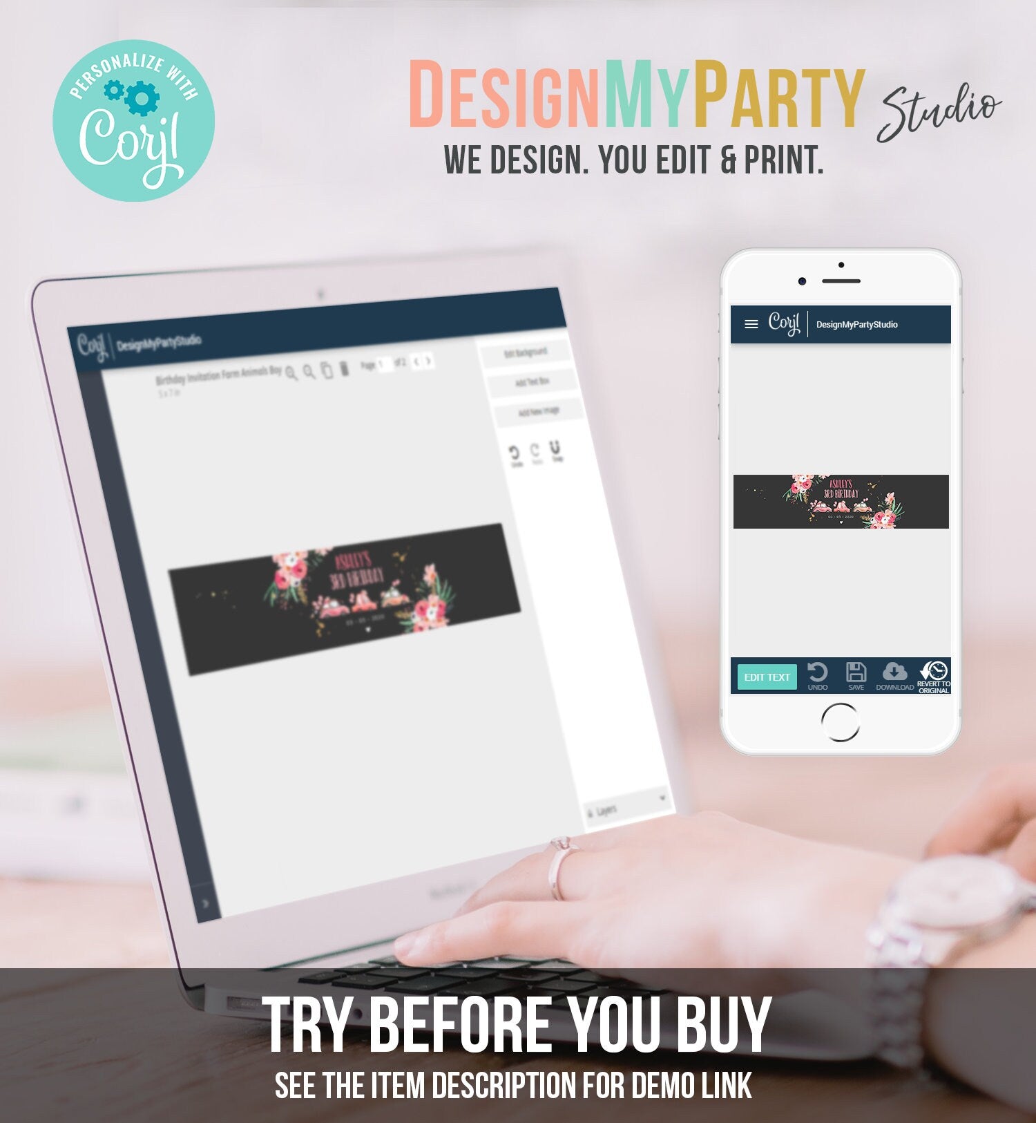 Editable Water Bottle Labels Drive By Birthday Decor Blush Pink Gold Floral Flowers Quarantine Printable Bottle Label Template Corjl 0335