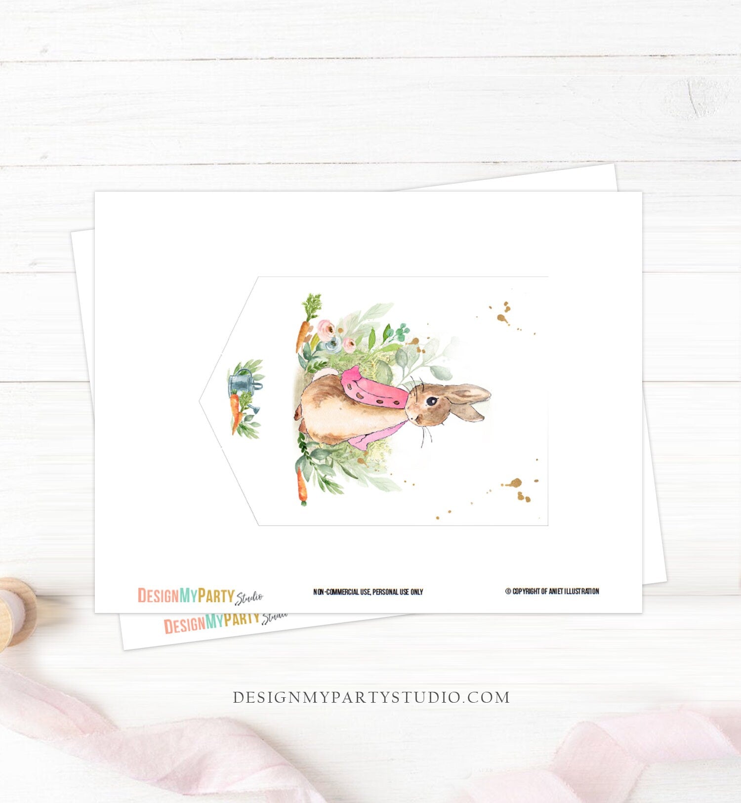 Flopsy Rabbit Baby Shower Birthday Banner A-Z Alphabet Numbers Banner Happy Birthday Banner Girl Pink Bunny Gold Decor Printable 0351