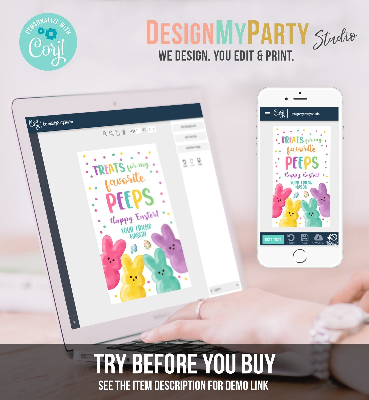 Editable Easter Treats For My Peeps Gift Tag Classroom Gift Easter Favor Tags Kids Easter Peeps Tags Easter Basket Digital PRINTABLE 0449