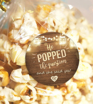 He Popped the Question Gift Tag Engagement party favor tag Engagement Popcorn Favor Tag Stickers wedding Engagement PRINTABLE 0015 0110