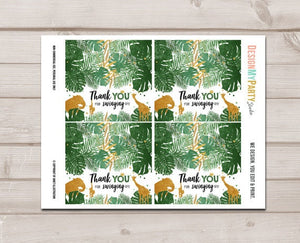 Printable Treat Bag toppers Wild One Birthday Party Safari Animals First birthday Black and Gold Zoo Jungle download DIGITAL PRINTABLE 0016