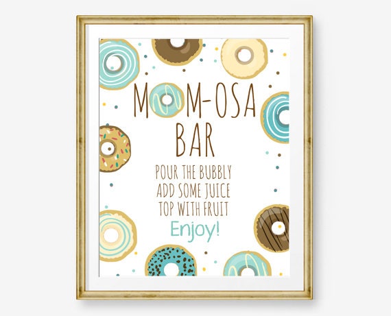 Donut Baby Shower Signs Momosa Bar Sign Mimosa Mimosa Bar Sprinkle Donut Party Donut Shower Donut Table Shower Decor Download Printable 0050