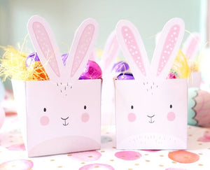 Printable Easter Bunny Baskets Cute Bunny Favor Boxes Gender Neutral Bunny Birthday Easter Egg hunt Download PRINTABLE 0449 0117 0238 0104