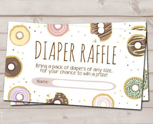 Diaper Raffle Tickets Donut Diaper Game Doughnut Sprinkle Baby Shower Donut Baby Sprinkle Donut and Diapers Confetti Diapers PRINTABLE 0050