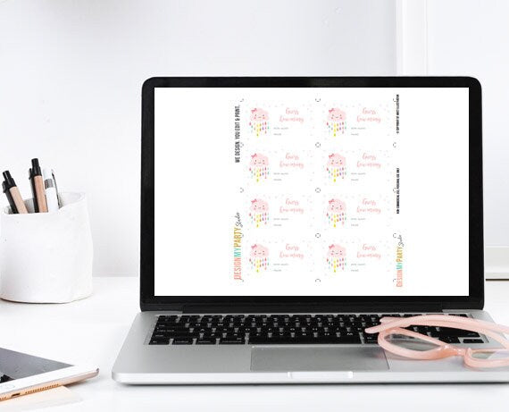 Guess How Many Game Baby Shower Game Girl Pink Cloud Guess How Many Sign Sprinkle Confetti Printable Instant Download DIY Game 0036