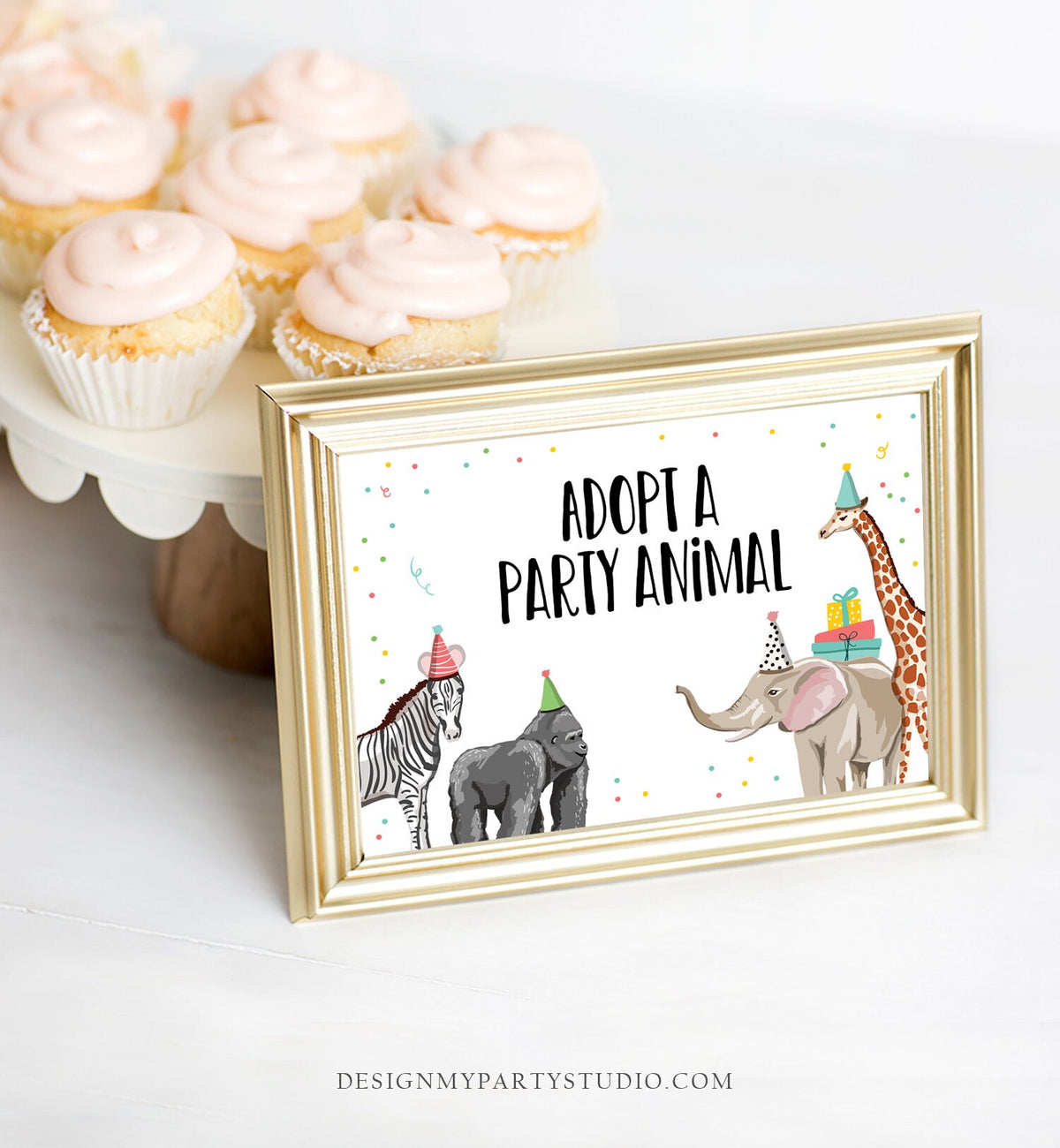 Adopt an Animal Birthday Sign Table Decor Party Animals Birthday Wild One Animals Zoo Safari Table Sign Zoo Party Jungle Printable 0142