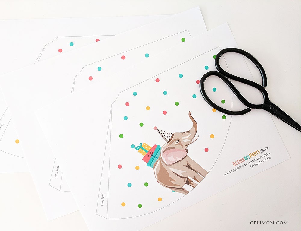 Printable Party Hats Party Animals Birthday Party Birthday Decor Safari Birthday Wild One Zoo Jungle Decoration DIY PRINTABLE Digital 0142