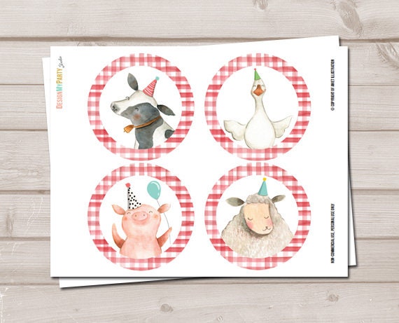 Farm Animals Birthday Banner Barnyard Birthday Garland Boy Birthday Decor Party Cow Pig Sheep Banner Digital Download Printable 0155